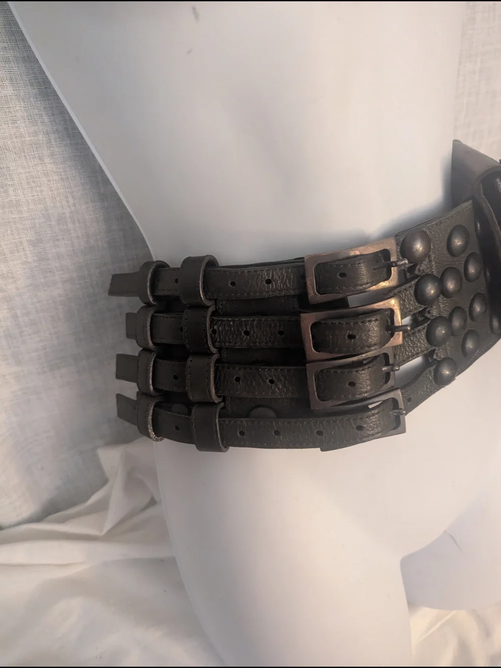 Olive Green Studded Leather Belt Bag Renaissance Festival Game Of Thrones Style